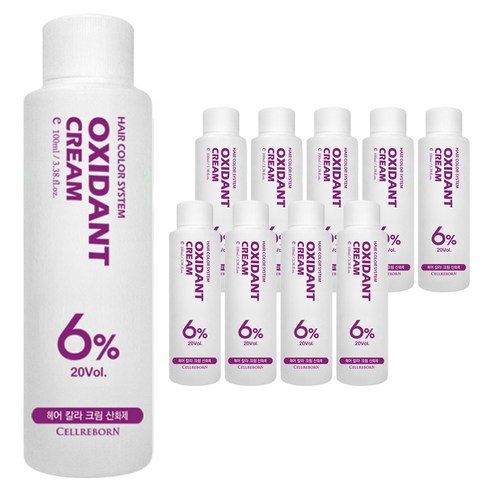 셀리본 옥시던트 컬러 크림 산화제 6%, 100ml, 10개