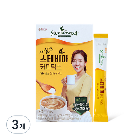 펄세스 마일드 스테비아 커피믹스, 9.6g, 30개입, 3개
