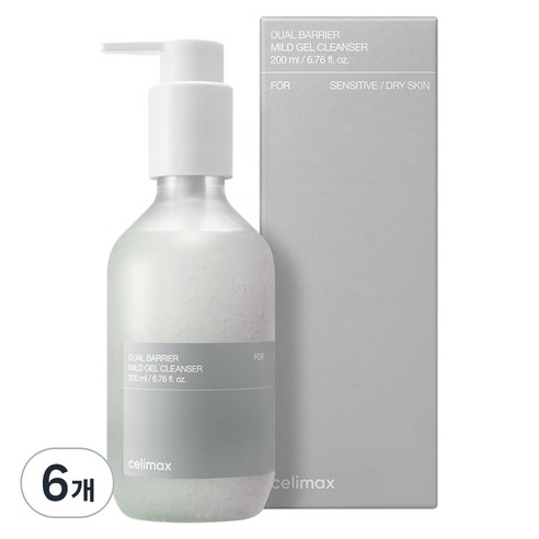 셀리맥스 듀얼배리어 마일드 젤 클렌저, 200ml, 6개