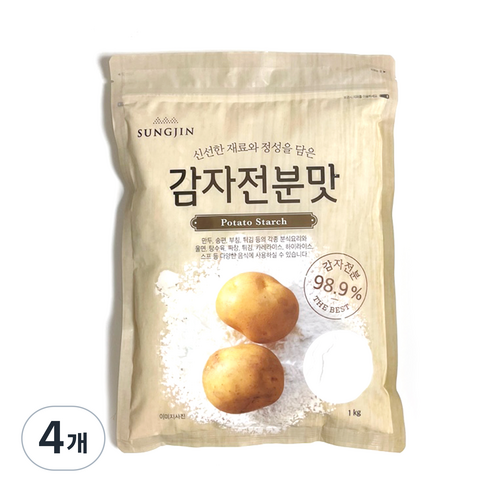 성진 감자전분맛, 1kg, 4개