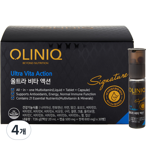 올리닉 울트라 비타액션 올인원 시그니처, 30회분, 4개
