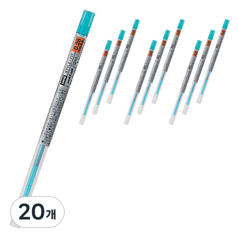 유니 시그노 스타일핏트 젤잉크 리필심 0.28mm UMR-109, 스카이블루, 20개