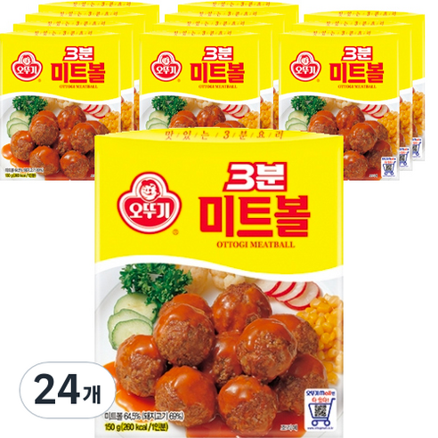 오뚜기 3분 미트볼 기타즉석식품, 150g, 24개