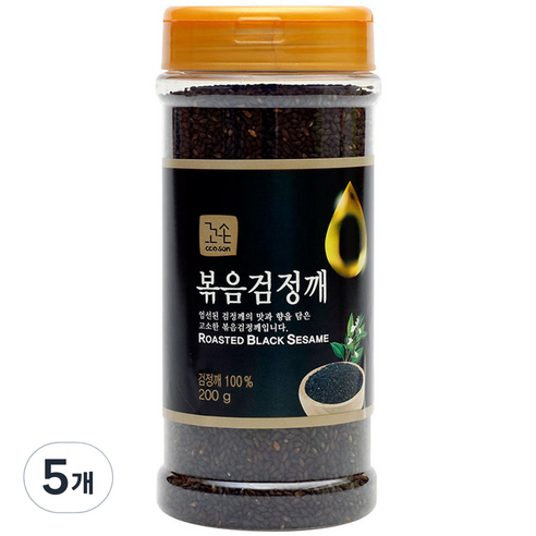 꼬손 볶음 검정깨, 200g, 5개