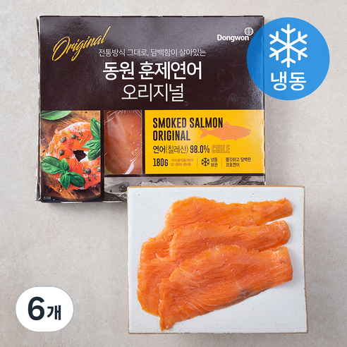 동원 훈제연어 오리지널 (냉동), 180g, 6개