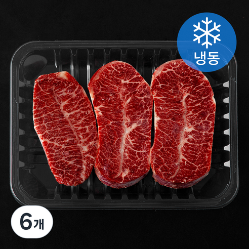 호주산 우부채살 슬라이스 (냉동), 6개, 500g