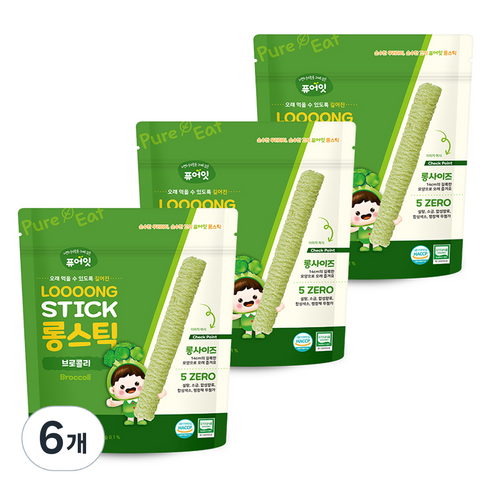 퓨어잇 롱스틱, 30g, 6개, 브로콜리