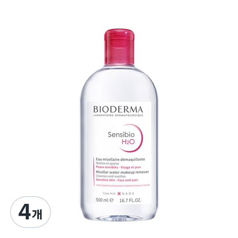 바이오더마 센시비오 H2O 클렌징워터, 500ml, 4개