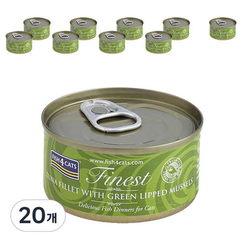 피쉬포캣 고양이 간식캔, 참치, 70g, 20개