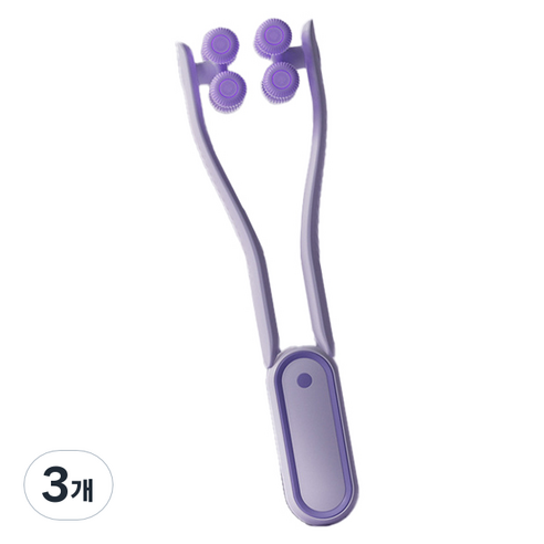 휴다온 얼굴 마사지 롤러, 3개, 퍼플