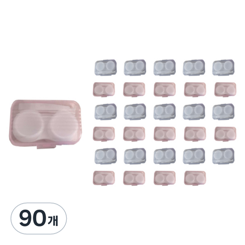 여성용 예쁜 렌즈 케이스, 랜덤발송, 90개