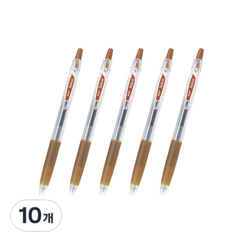 파이롯트 쥬스 젤잉크펜 0.38mm, 브라운, 10개