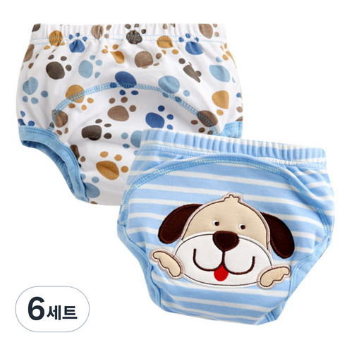 조이멀티 배변훈련팬티 2입, C 멍멍이(블루), 6세트