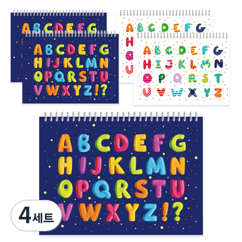 영아트 알파벳 그림물감 스케치북 5p 랜덤 발송, 345 x 248 mm, 22매, 4세트
