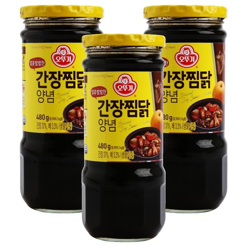 오뚜기 달콤한 간장 찜닭 양념, 480g, 3개
