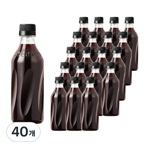 코카콜라 조지아 블랙 무라벨 음료, 370ml, 40개