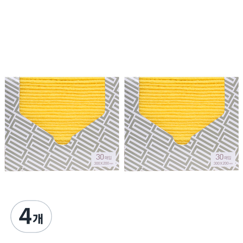 크로바몰 알들 뽑아쓰는 하루수세미 옐로우, 30개입, 4개