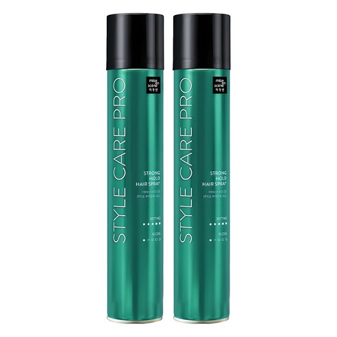 미쟝센 스타일케어 프로 스트롱홀드 헤어스프레이, 300ml, 2개