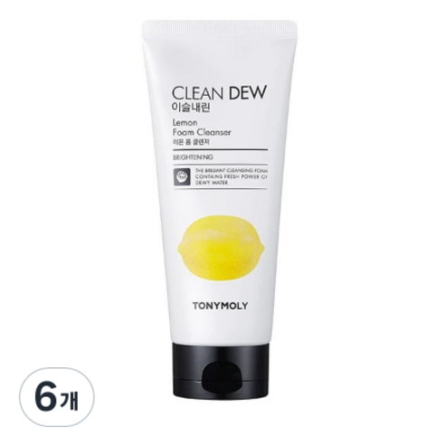 토니모리 이슬내린 레몬 폼 클렌저, 180ml, 6개