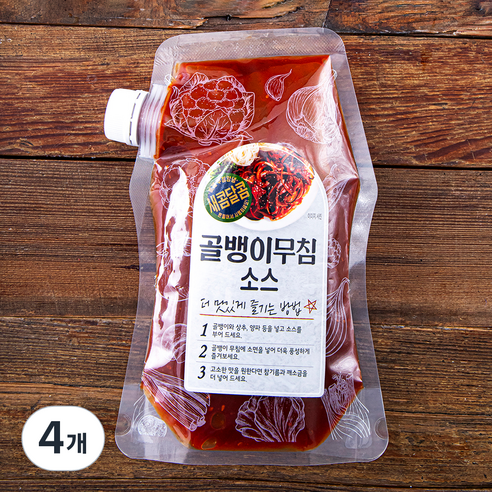주비푸드 골뱅이 무침소스, 500g, 4개