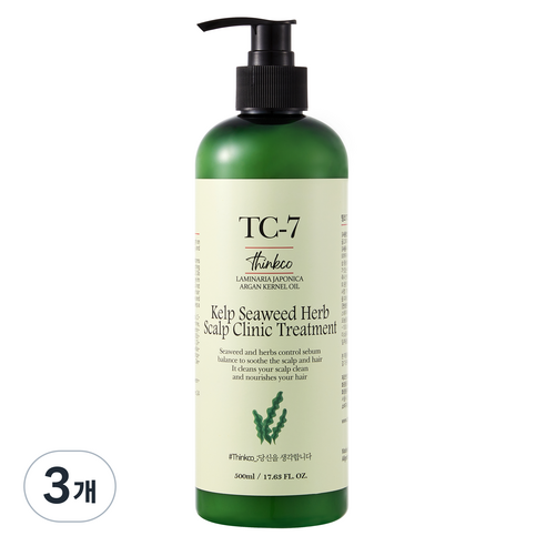 띵코 TC-7 켈프 씨위드 허브 스칼프 클리닉 트리트먼트, 500ml, 3개