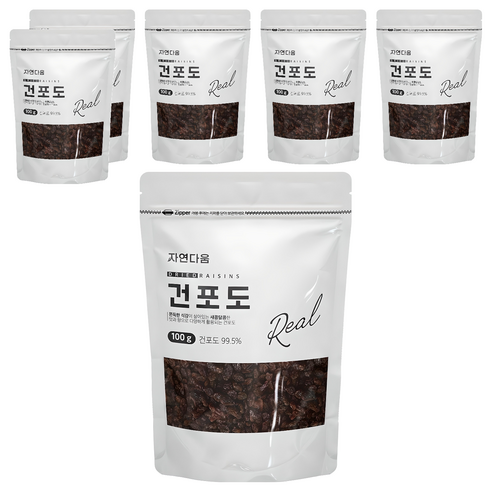 자연다움 건포도, 100g, 6개