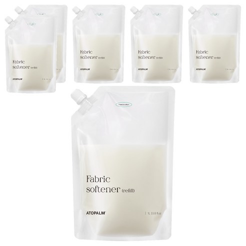 아토팜 섬유유연제 프리지아코튼향 리필, 1000ml, 6개