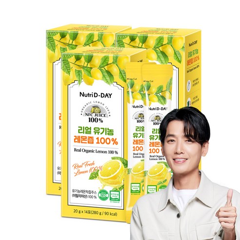 뉴트리디데이 리얼 NFC 유기농 레몬즙 14p, 280g, 3개