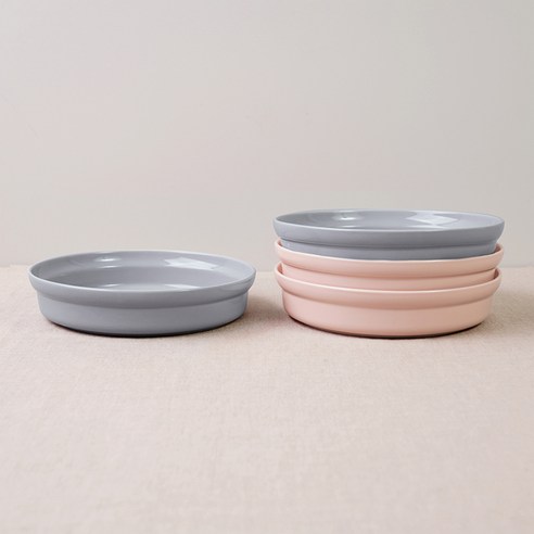 보울보울 국산 노르딕볼볼 파스타볼 22cm, 그레이+핑크, 4개