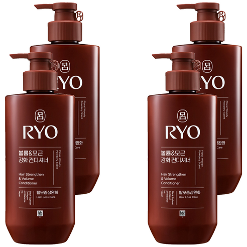려 흑운 볼륨&모근강화 컨디셔너 탈모증상완화 우디머스크향, 480ml, 4개