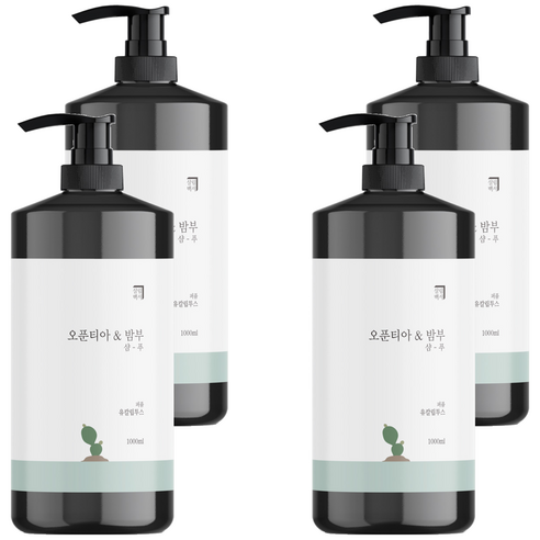 살림백서 오푼티아 앤 밤부 퍼퓸 샴푸 유칼립투스향, 1000ml, 4개