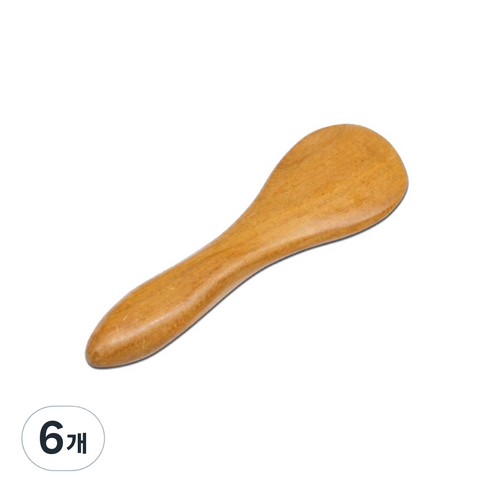 라이프포인트 괄사 지압 마사지기, 6개, 우드(주걱)