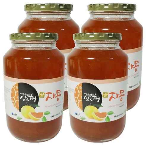 심''s청 꿀 자몽차, 1kg, 4개, 1개입