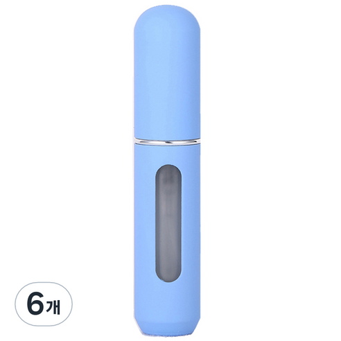 플라카 휴대용 파스텔 향수 공병 5ml, 6개, 블루