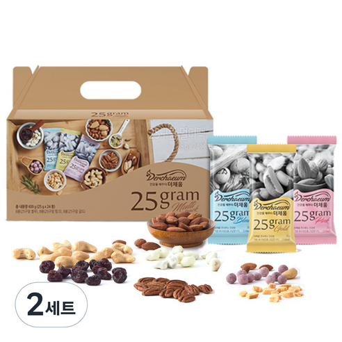 Derchaeum 25구람 하루한줌 견과 3종 x 8p, 2세트