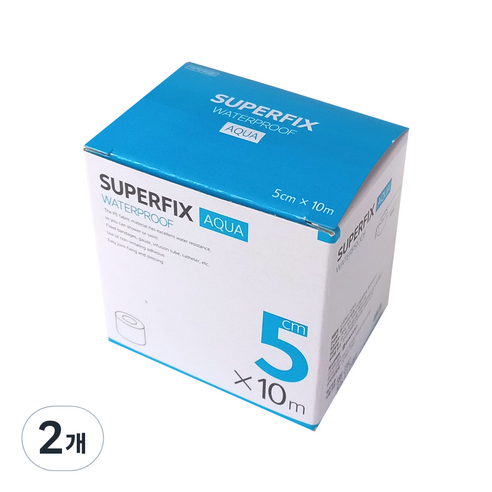슈퍼픽스 아쿠아 롤 반창고 5cm x 10m, 1개입, 2개