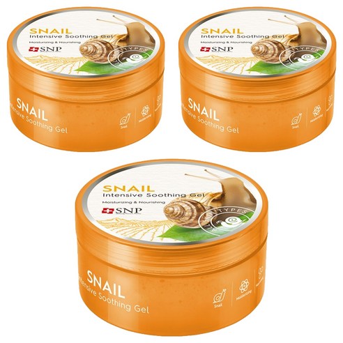 에스엔피 스네일 인텐시브 수딩젤, 300g, 3개