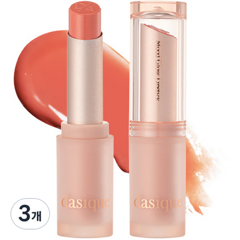 데이지크 무드글로우 립스틱 3g, 02 누드 펌킨, 3개