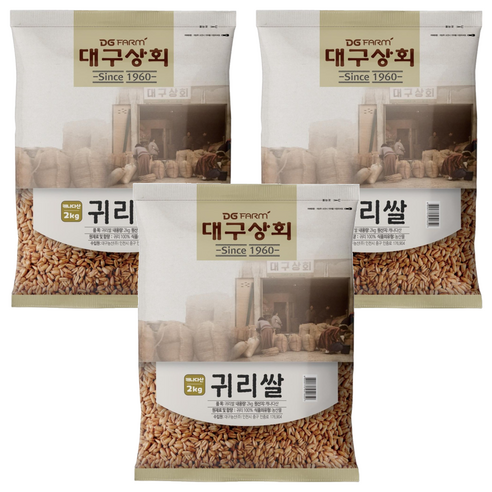 대구상회 귀리쌀, 2kg, 3개