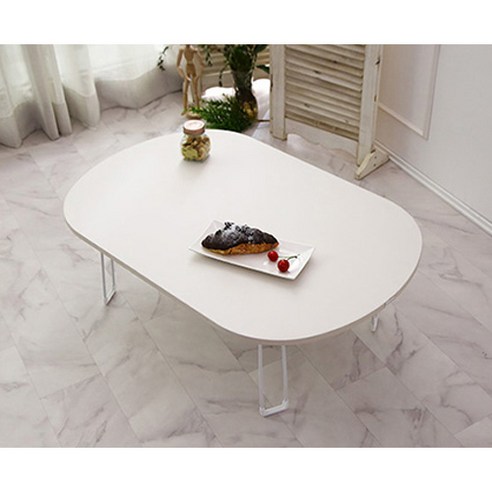 공간에 감성을 더하는 트리팜 LPM 오브제 타원형 접이식 테이블