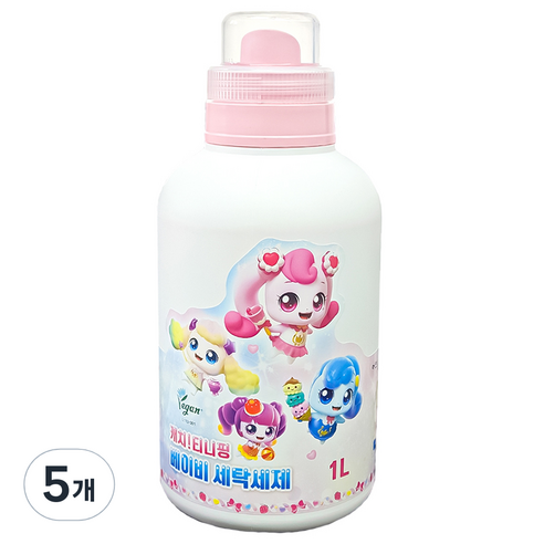 어린숨 캐치 티니핑 베이비 세탁세제, 1L, 5개