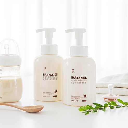 살림백서 베이비 앤 키즈 포밍 아기 젖병세정제, 2개, 500ml