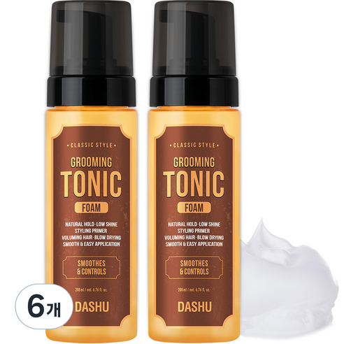 다슈 클래식 스타일 그루밍 토닉 폼 헤어왁스, 200ml, 6개