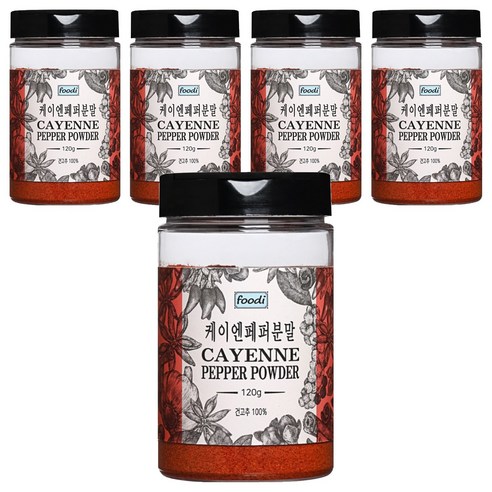 foodi 케이엔페퍼분말, 120g, 5개