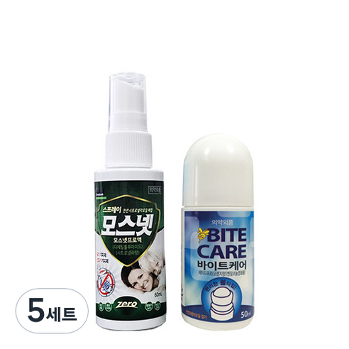 동국제약 바이트케어 50ml + 모스넷 60ml 세트, 5세트