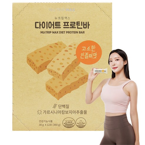 뉴트립 다이어트 프로틴바 30 g*12포, 360g, 1개