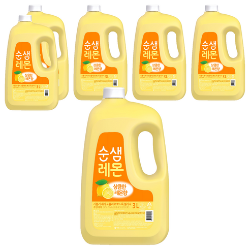순샘 레몬 주방세제, 6개, 3L