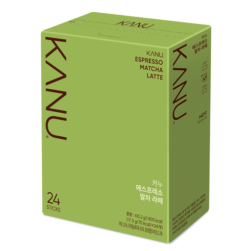 카누 에스프레소 말차 라떼 커피믹스, 17.3g, 24개입, 1개