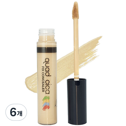 로쎄앙 쿼드시카 픽스 컨실러 9.5g, 01호 라이트베이지 + 블랙, 6개