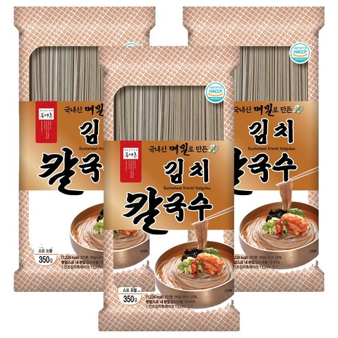 봉평촌 메밀 김치 칼국수, 350g, 3개